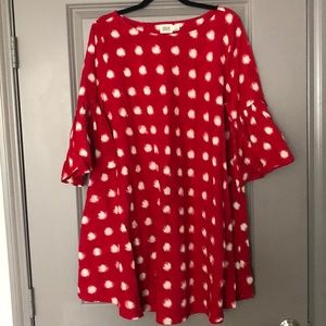 Polka dot shift dress